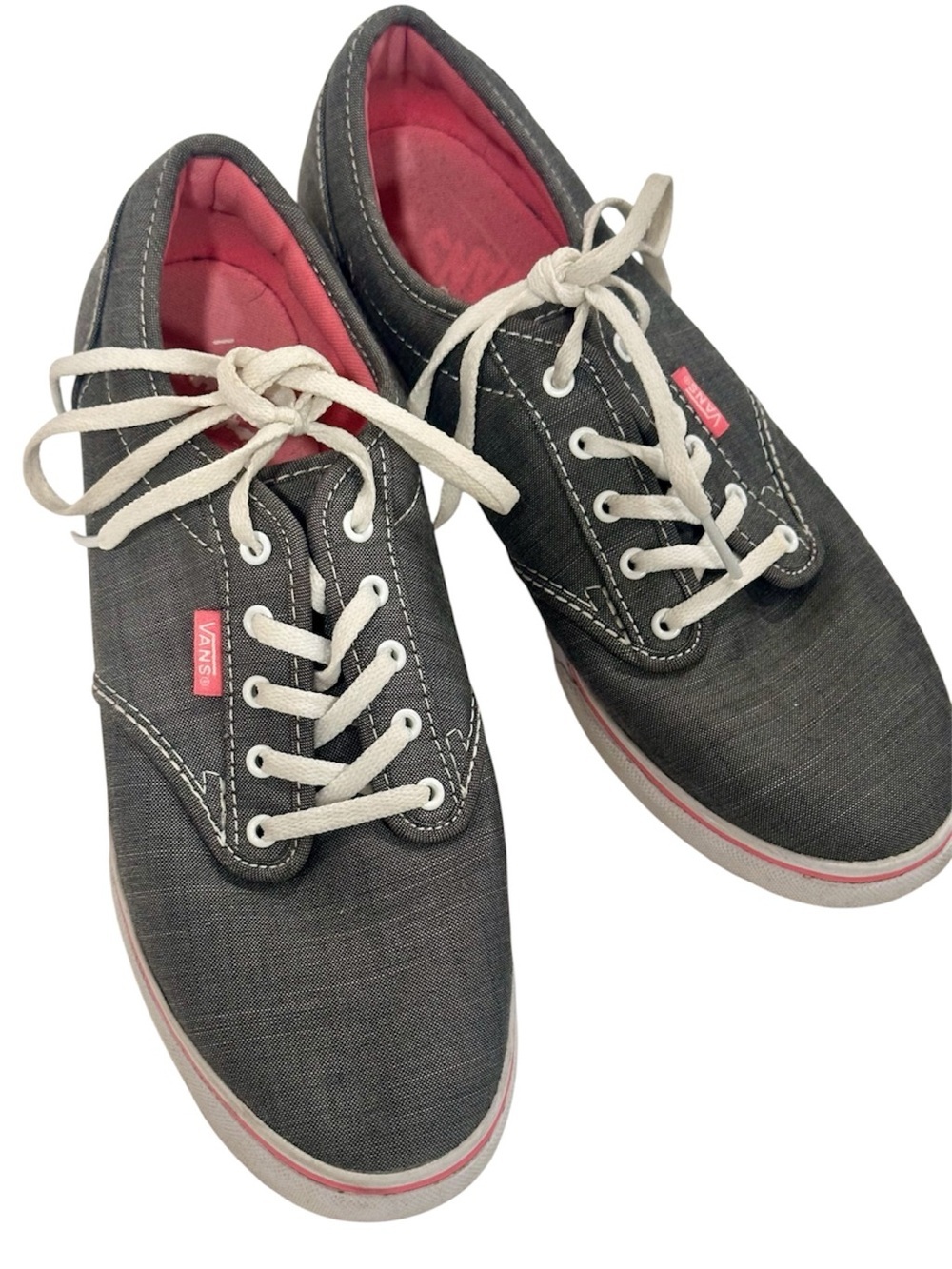 Vans Low Top Sneakers in Charcoal with Pink Lining - Picture 2 of 7